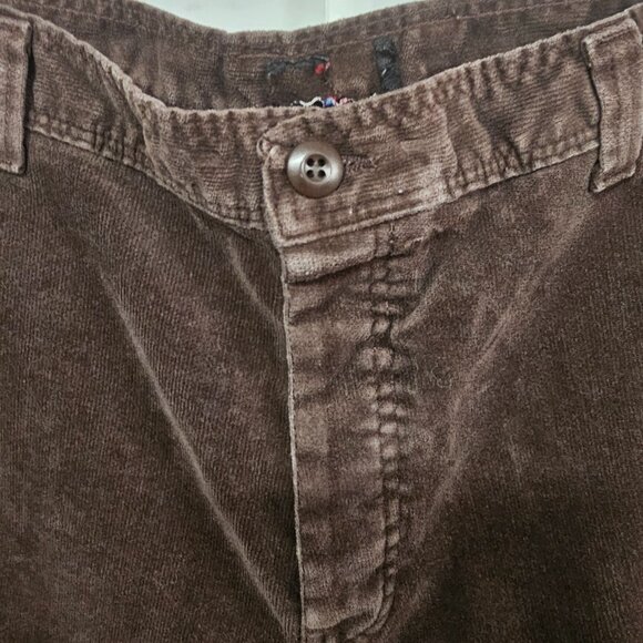 Vintage Jones Apparel Brown Corduroy Pants Buttonfly Grunge Skater  36 x 30 - Picture 4 of 10